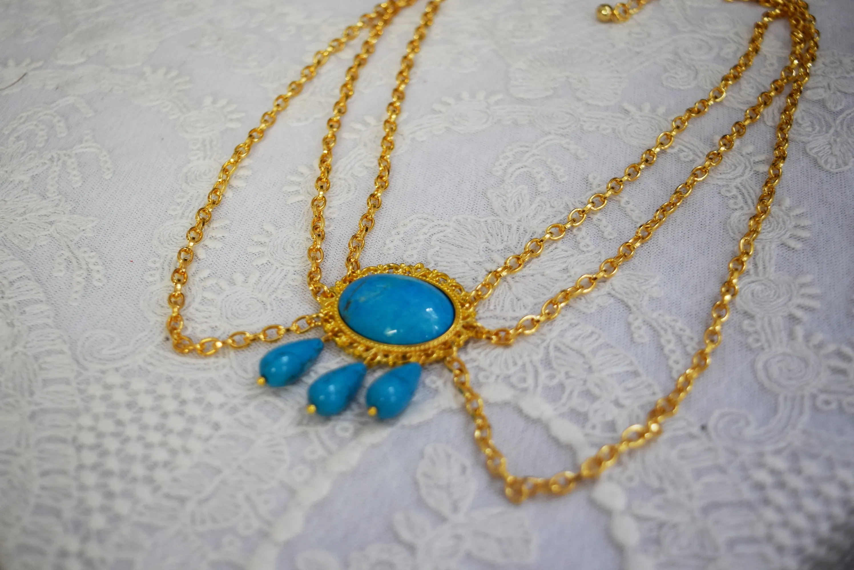 1820s Turquoise Festoon Necklace