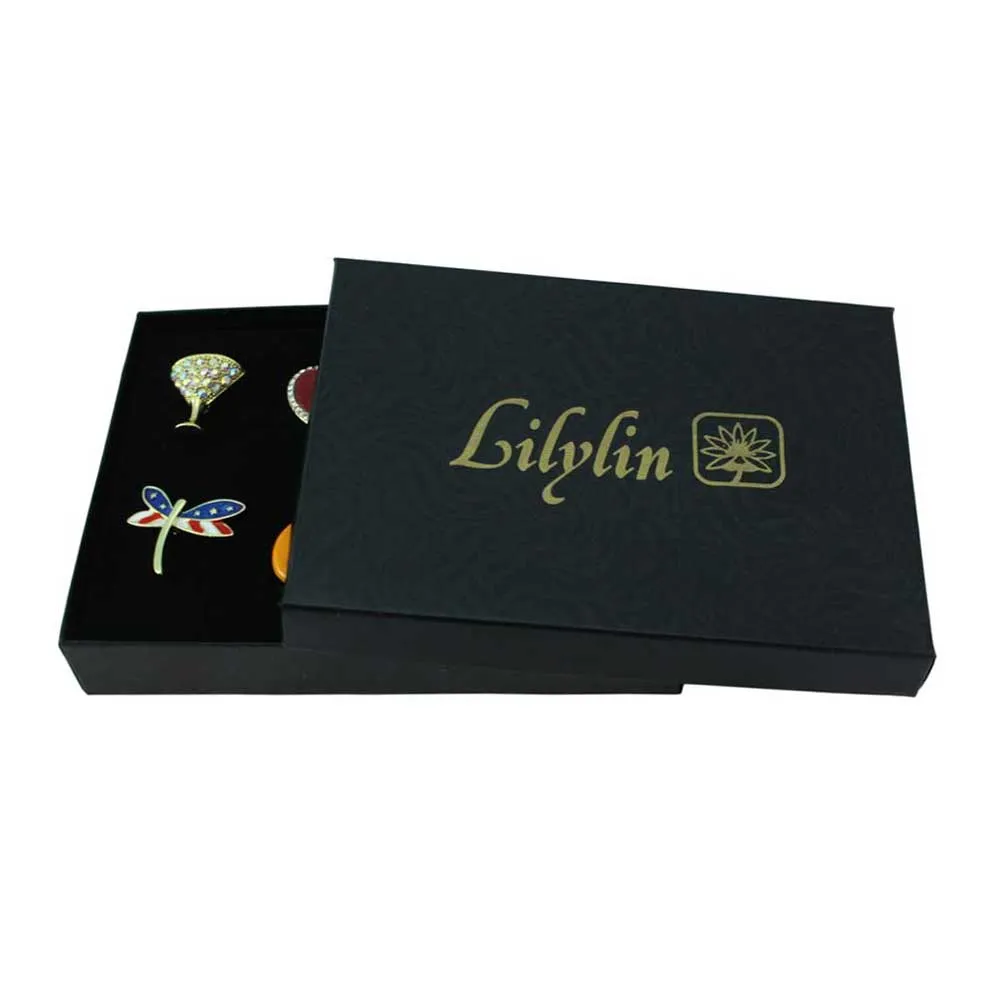 8 Assorted Small Unisex Holiday Lapel Pins Boxed Set - TACBOX02