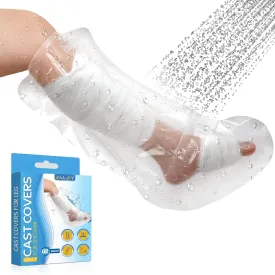 ALLAY Cast Covers for Shower Leg - 2Pcs Leg Cast Cover for Showering - Watertight Sealing Cast Shower Cover Leg  Reusable Cast Cover for Foot, Knee, Ankle - Waterproof Cast Cover Leg Adult