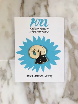 Aries Zodiac Lapel Pin