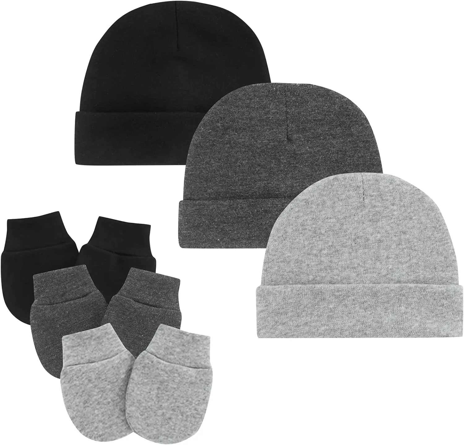 Baby Hats and Mittens Set Newborn Essentials Beanie Infant Cap for Baby Boys Girls