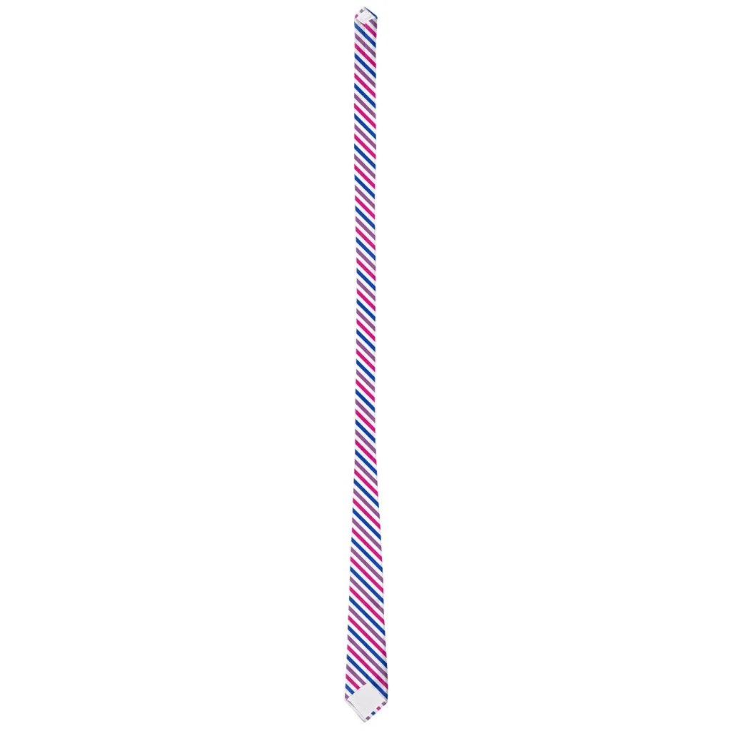 Bisexual Barber Striped Pride Patterned Neck Ties