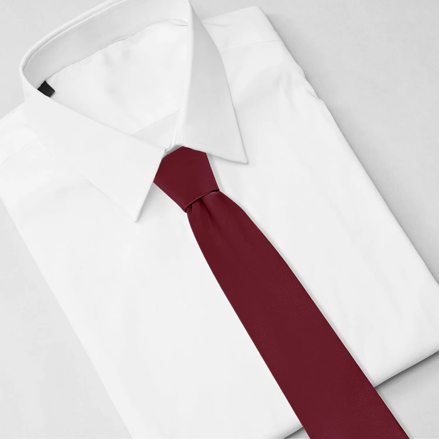 Black Ties For Men Solid Pure Color Formal Neckties 3.15" (8CM) Men's Tie for Business and Wedding with Gift Box