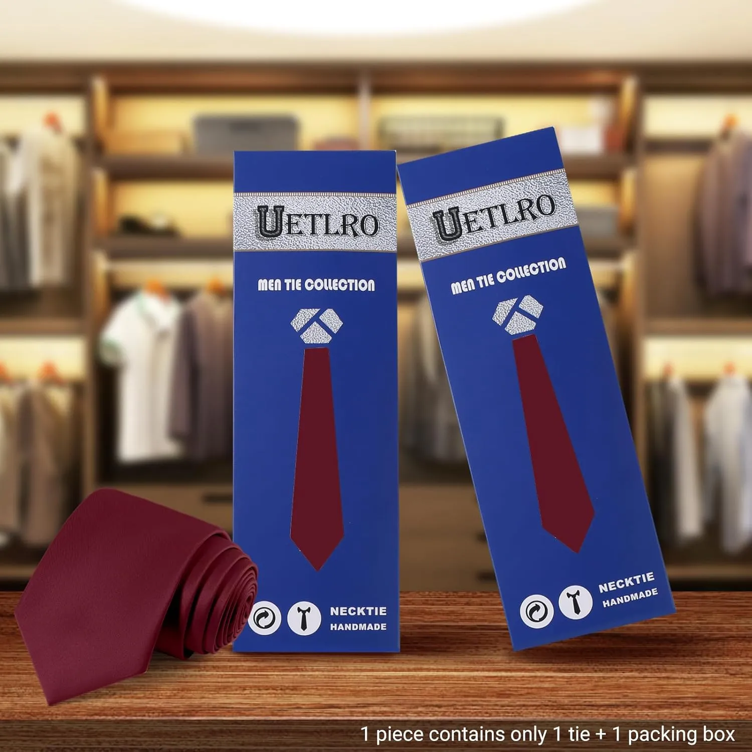 Black Ties For Men Solid Pure Color Formal Neckties 3.15" (8CM) Men's Tie for Business and Wedding with Gift Box