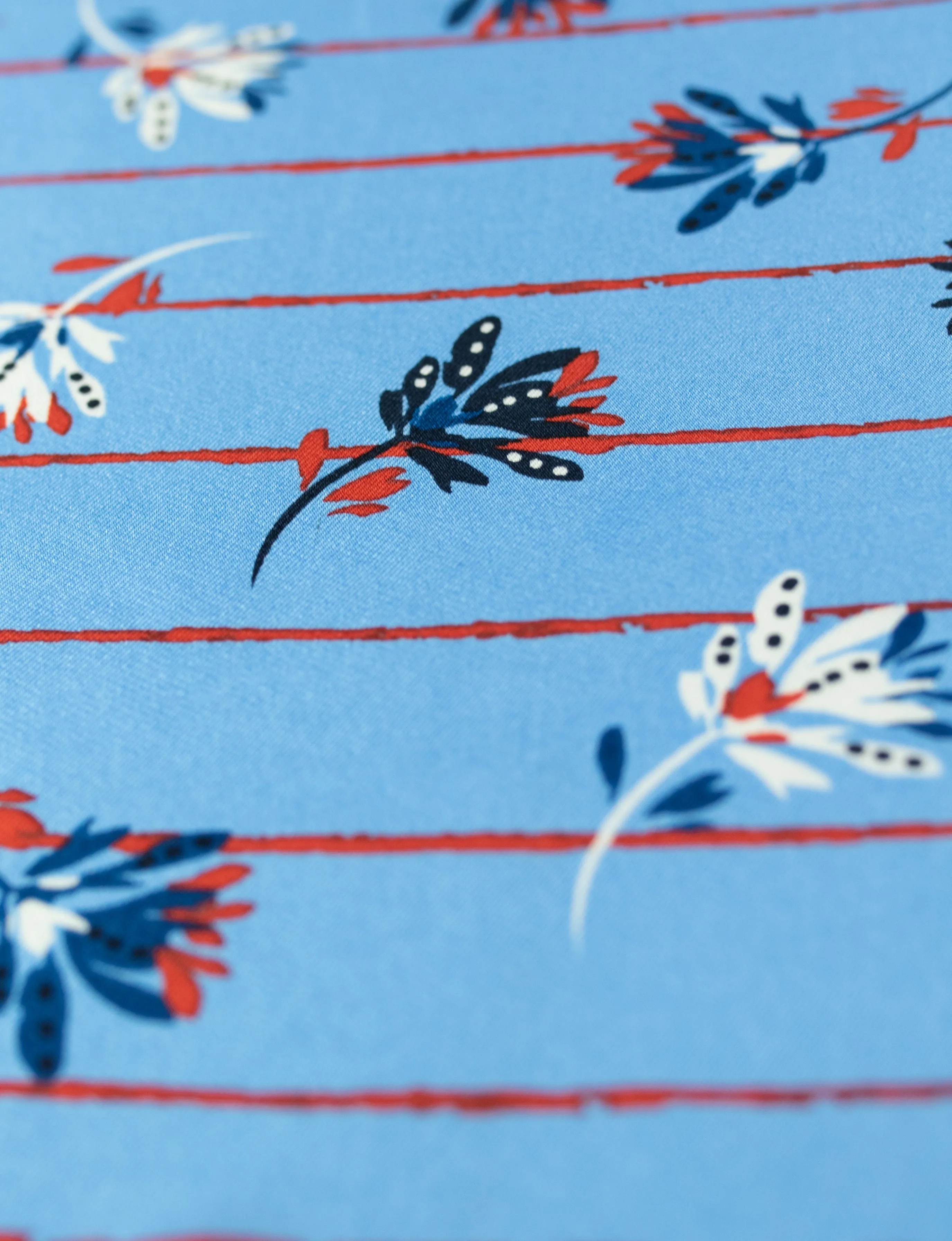 Blue Floriana Print Pocket Square