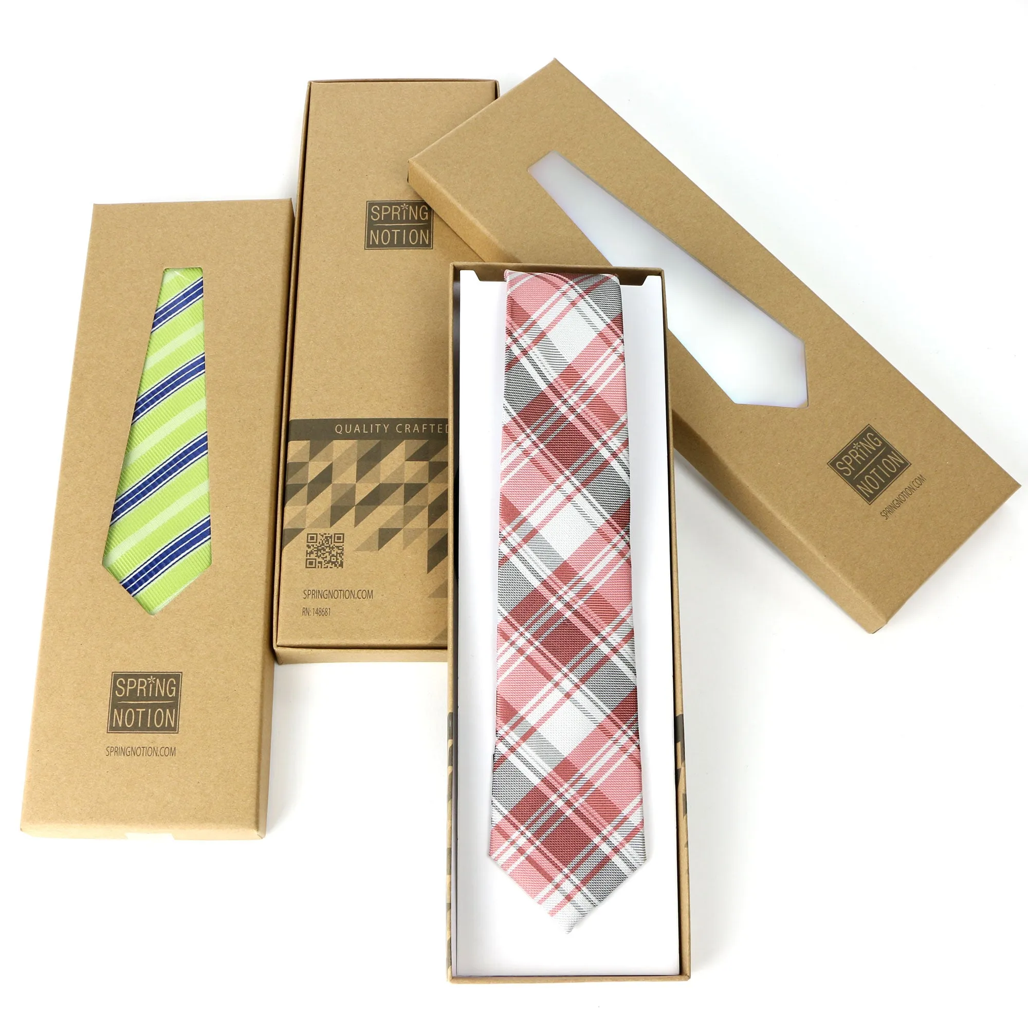 Boys' Pre-Tied Woven Zipper Tie, Turquoise Dotted (Color 09)