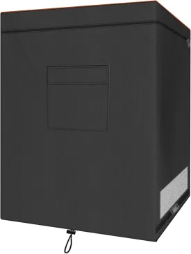 Chest Freezer Cover, Waterproof 420D Oxford Protective Outdoor Indoor Refrigerator Dust Cover with Zipper Fits 5.0 Cubic Feet Deep Freezer 28"L x 23"W x 34"H (Only Cover)
