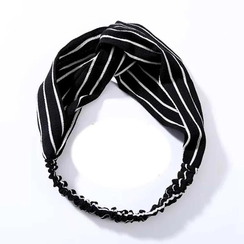 Cotton Women Headband Turban Solid Color Girls Knot Hairband Hair Accessories Twisted Ladies Makeup Elastic Hair Bands Headwrap