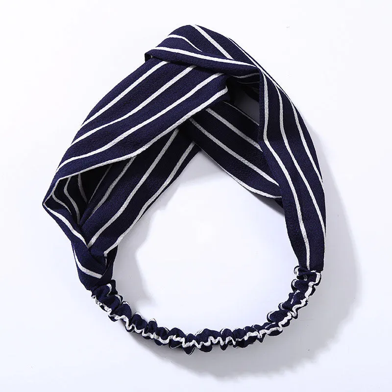 Cotton Women Headband Turban Solid Color Girls Knot Hairband Hair Accessories Twisted Ladies Makeup Elastic Hair Bands Headwrap