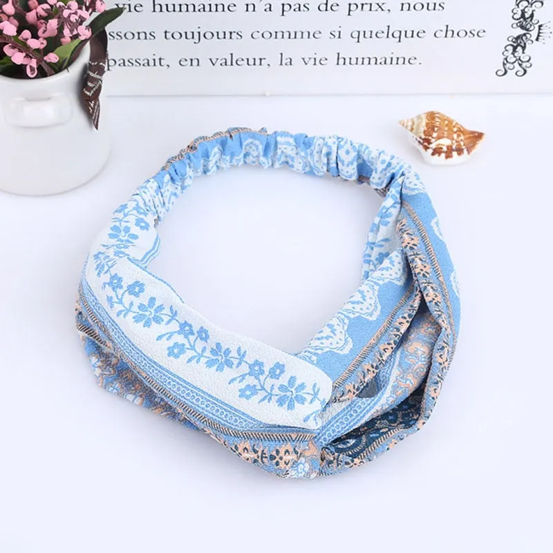Cotton Women Headband Turban Solid Color Girls Knot Hairband Hair Accessories Twisted Ladies Makeup Elastic Hair Bands Headwrap