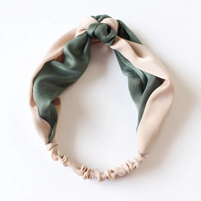 Cotton Women Headband Turban Solid Color Girls Knot Hairband Hair Accessories Twisted Ladies Makeup Elastic Hair Bands Headwrap