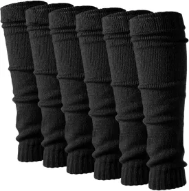 Debra Weitzner 6 Pairs Leg Warmers for Women 80s Knit Super Long Ribbed for Dancer Party Sports Yoga