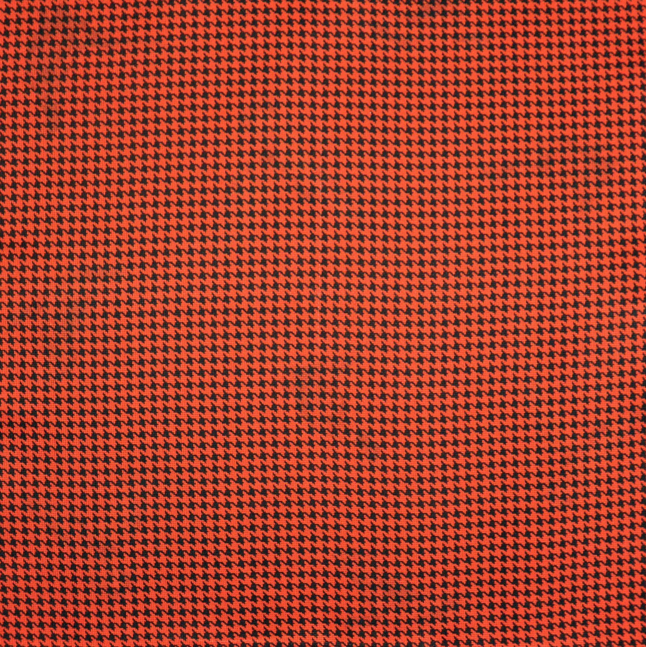 Ducks & Pheasants Reversible Panama Silk Pocket Square in Orange & Midnight Blue