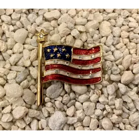 Enamel Flag Wave Pin