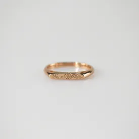 Engraved Feather Ring
