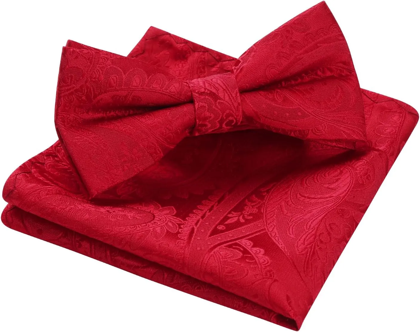 Enlision Bow Ties for Boys Pre Tied Toddler Bow Tie Adjustable Silk Kids Bowtie with Pocket Square Set For Wedding Party