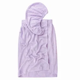 Extra Plush Bath Wrap   Hair Turban Set - Mulberry