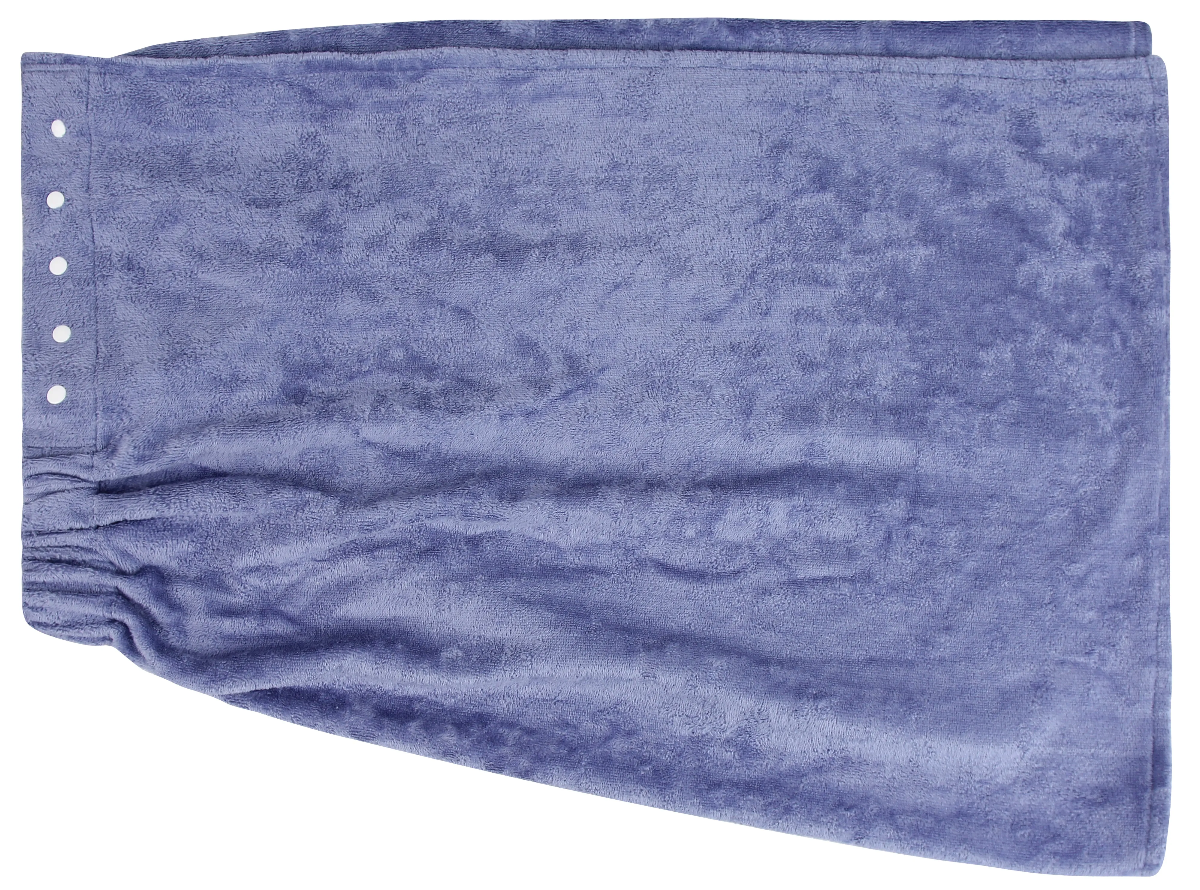 Extra Plush Bath Wrap   Hair Turban Set - Periwinkle Blue