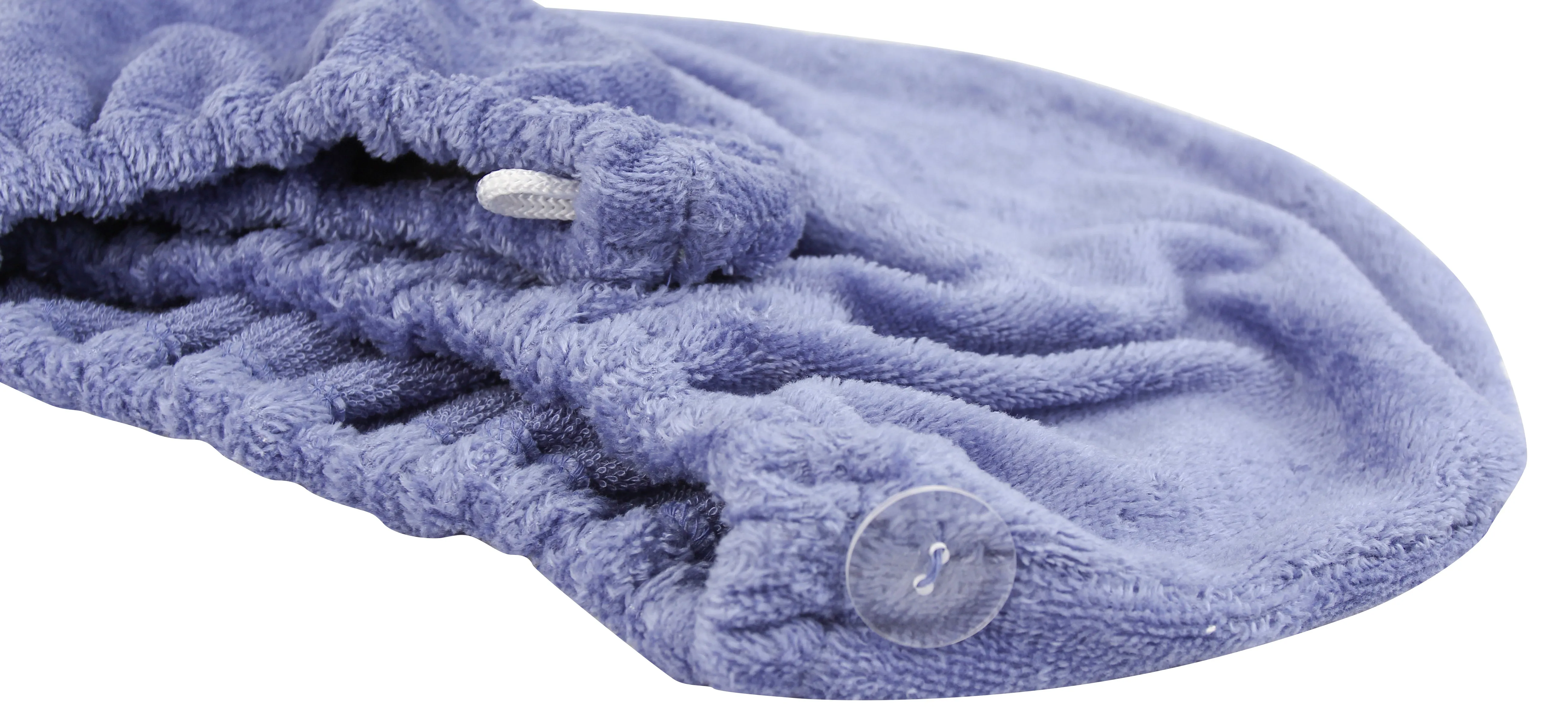 Extra Plush Bath Wrap   Hair Turban Set - Periwinkle Blue