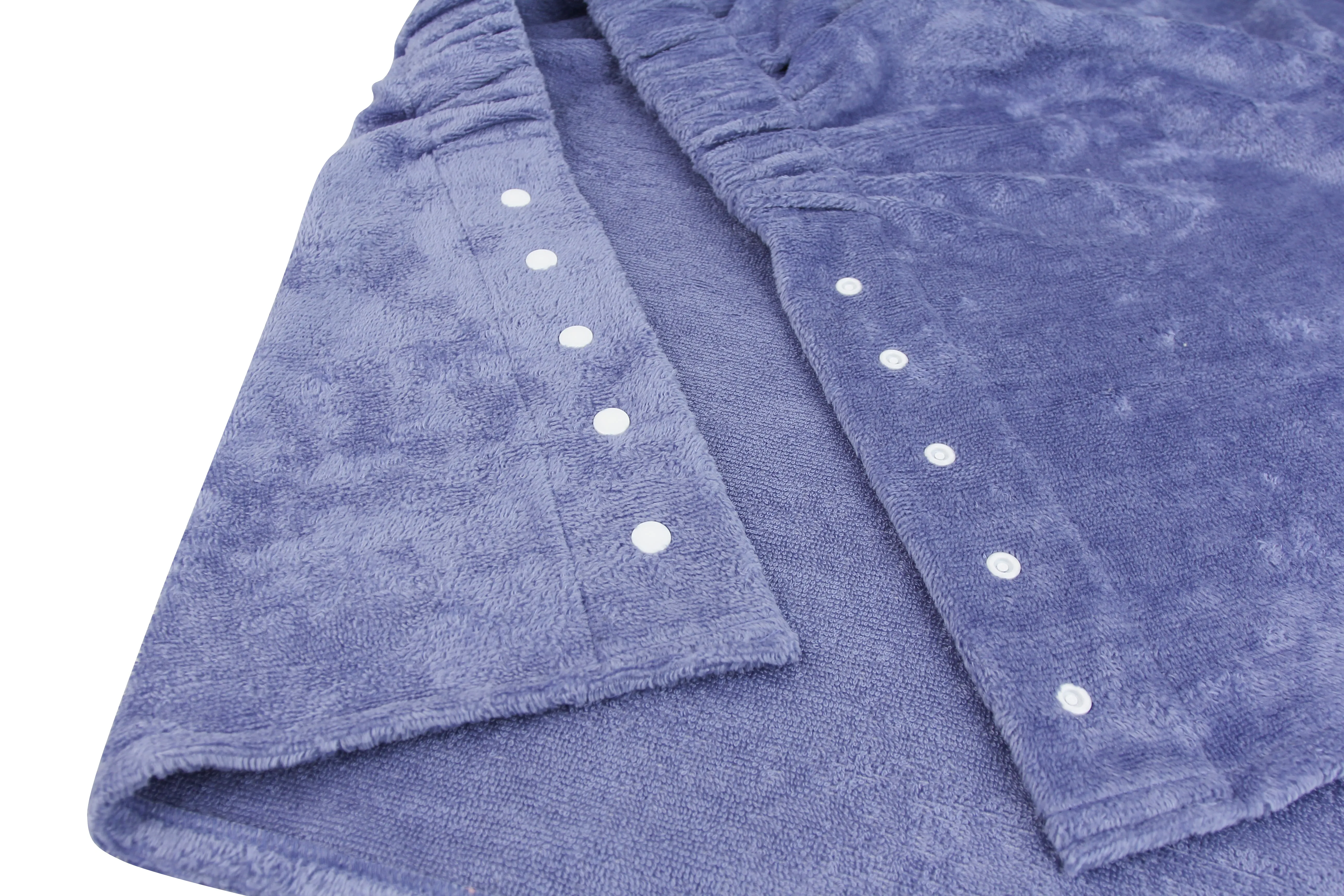 Extra Plush Bath Wrap   Hair Turban Set - Periwinkle Blue