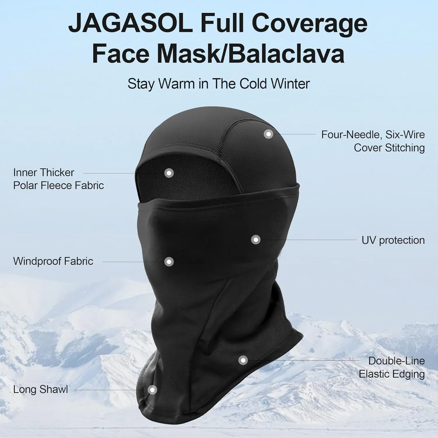 Face Mask Balaclava for Winter and Summer, Sun UV Protection Neck Gaiter, Men Shiesty Mask for Ski Motorcycle Cycling