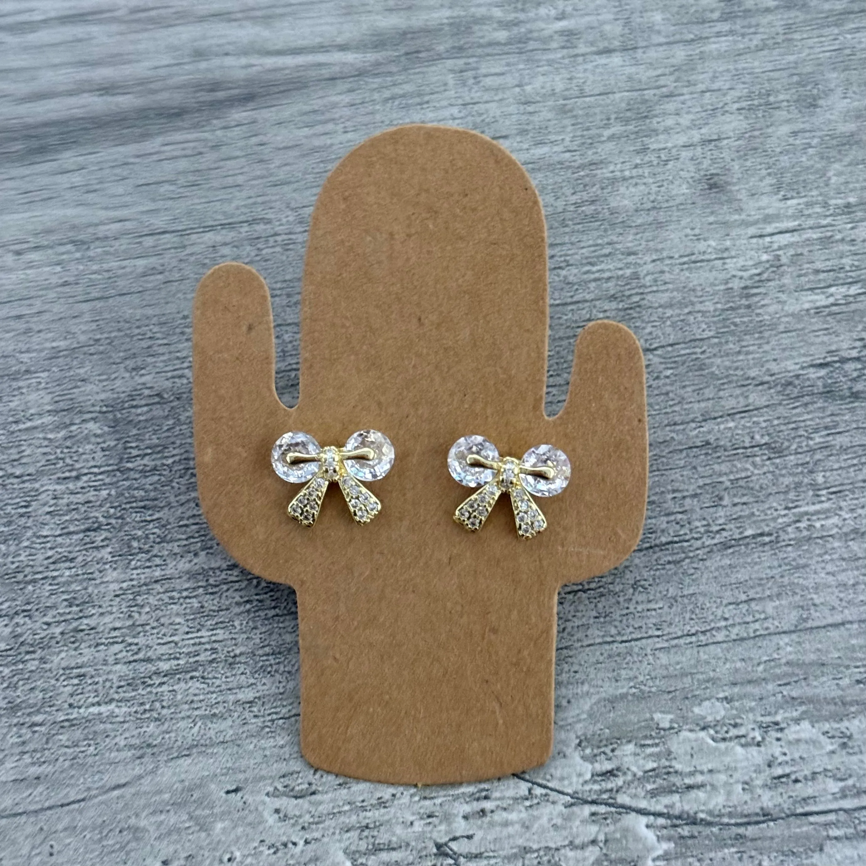 Fancy Bow Stud Earrings with push back