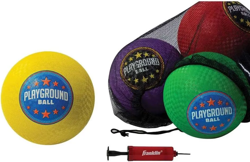 Franklin Sports Kids Playground Balls - Rubber Kickballs   Playground Balls For Kids - Great for Dodgeball, Kickball, 4 Square   Schoolyard Games - 8.5 Diameter