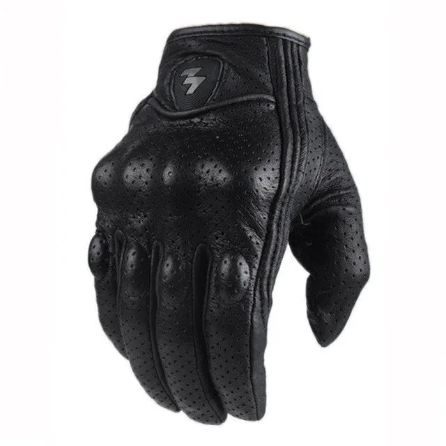 Genuine Leather Gents Motorcycle Gloves