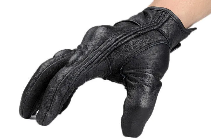 Genuine Leather Gents Motorcycle Gloves