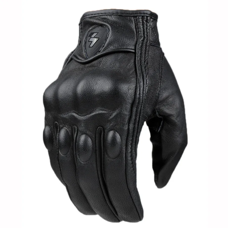 Genuine Leather Gents Motorcycle Gloves
