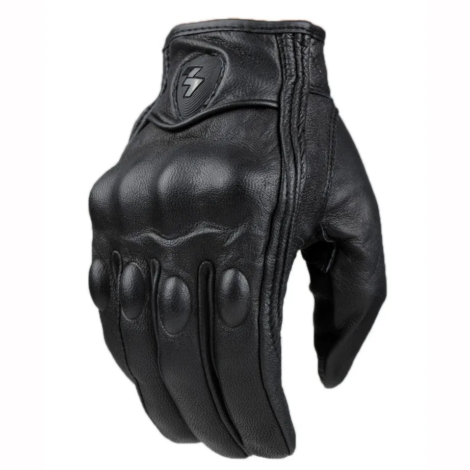 Genuine Leather Gents Motorcycle Gloves