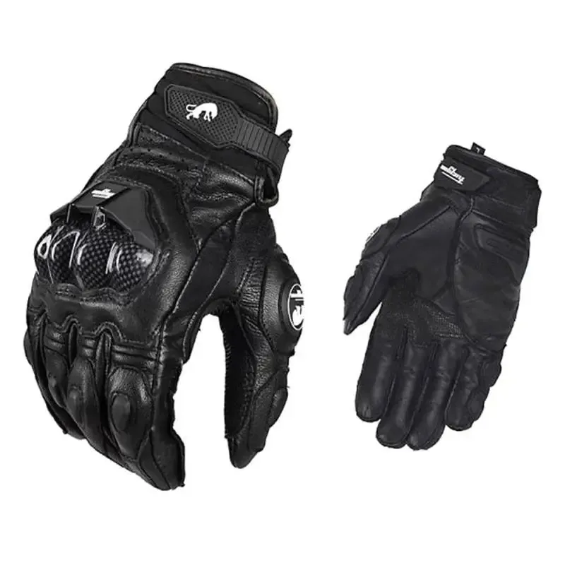 Genuine Leather Screen Touch Men's Motorcycle Gloves