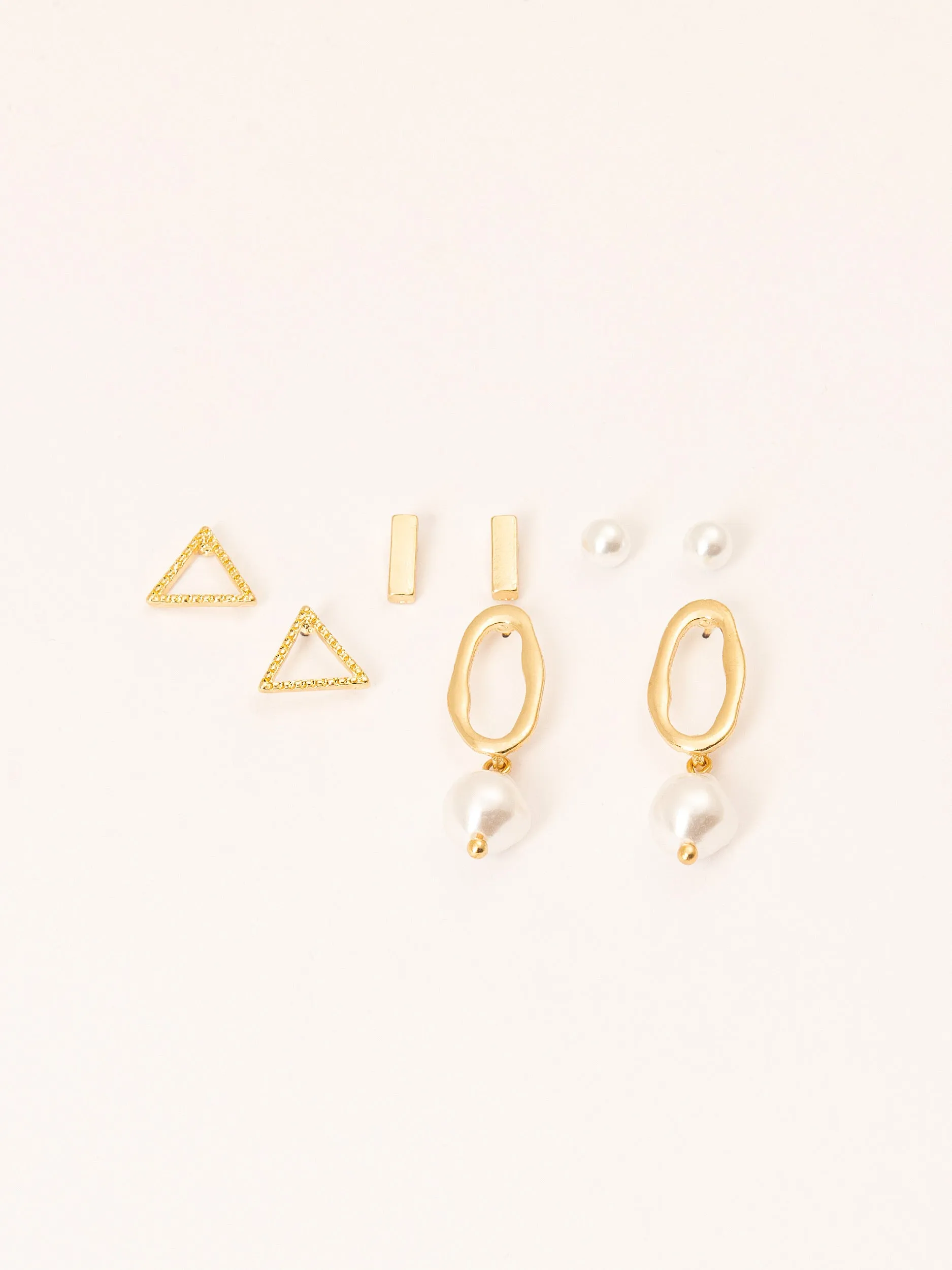 Geometric Earrings Set