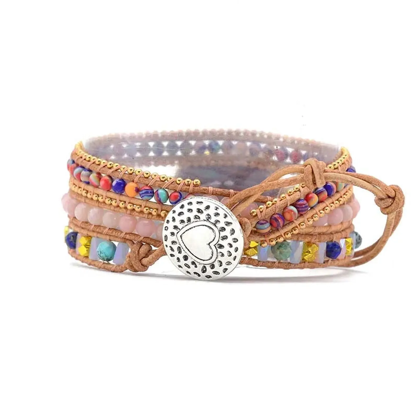Heart Rose Quartz Bracelet