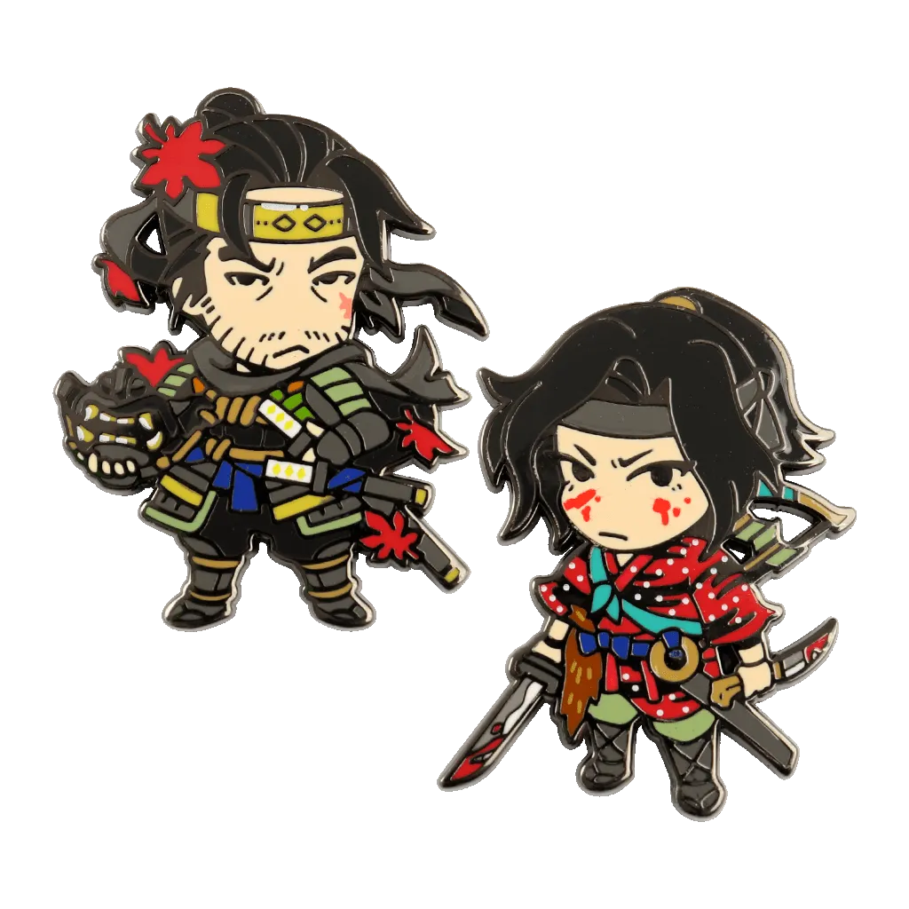 Jin and Yuna Enamel Pin Set