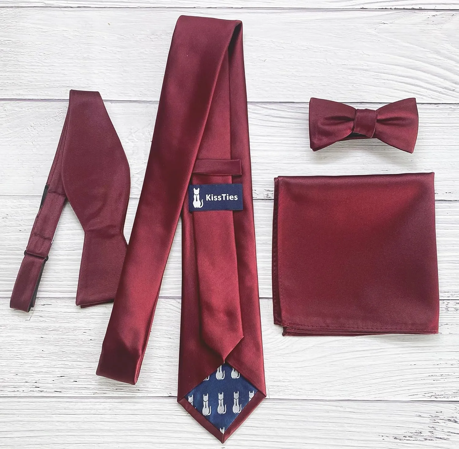 KissTies Boys Tie Satin Necktie For Teens Ties   Gift Box