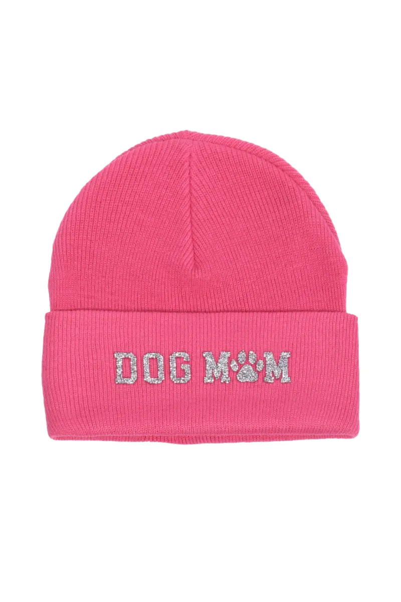 LBB3264 - Bling Dog Mom Beanie