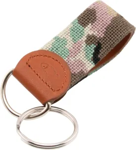 Leather Hand-Stitched Needlepoint Key Fob or Key Chain