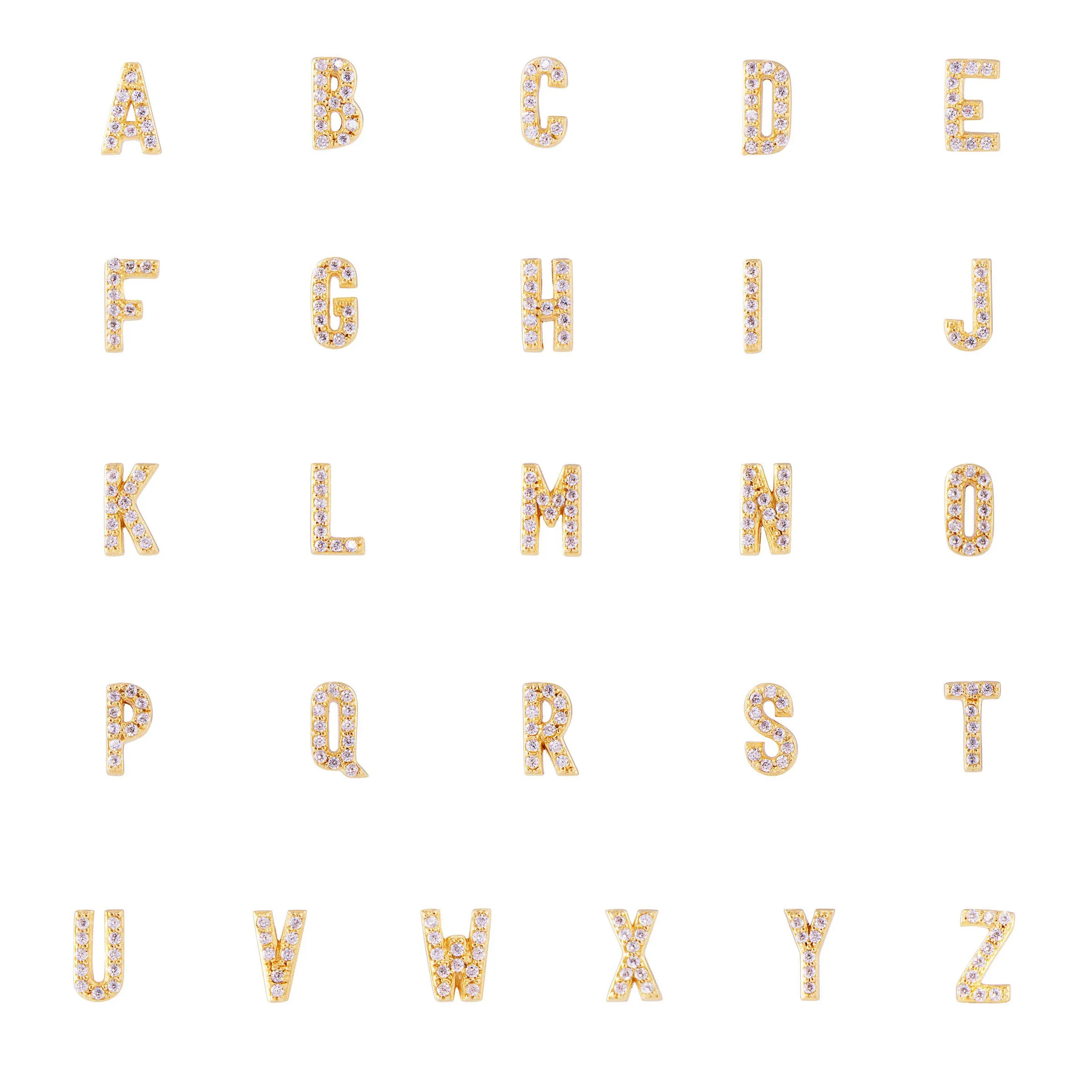 LETTER PAVE STUD - E