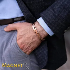MagnetRX Copper Magnetic Bracelets  Effective Pure Copper Bracelet for Men and Women  Adjustable Cuff Bangles (Twisted Copper)