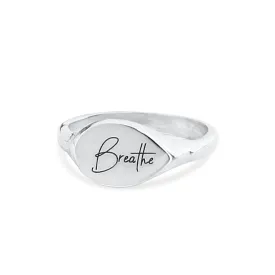Mantra Signet Ring | Personalized Engraving | Sterling
