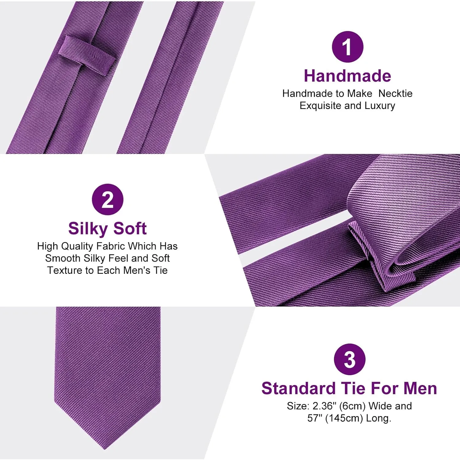 Men Ties, Classic Men's Solid Color Necktie, Premium Pure Color Skinny Necktie with Multiple Colors