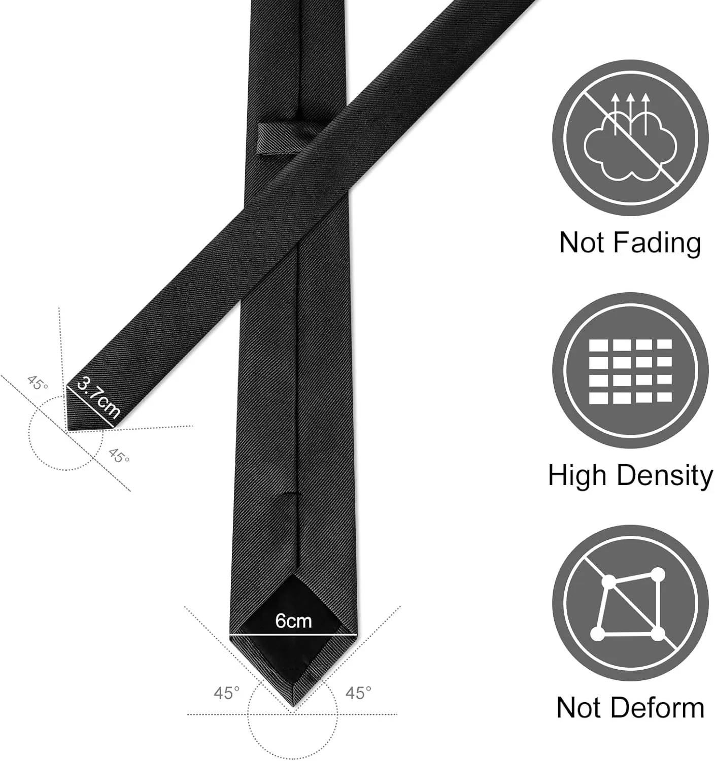 Men Ties, Classic Men's Solid Color Necktie, Premium Pure Color Skinny Necktie with Multiple Colors