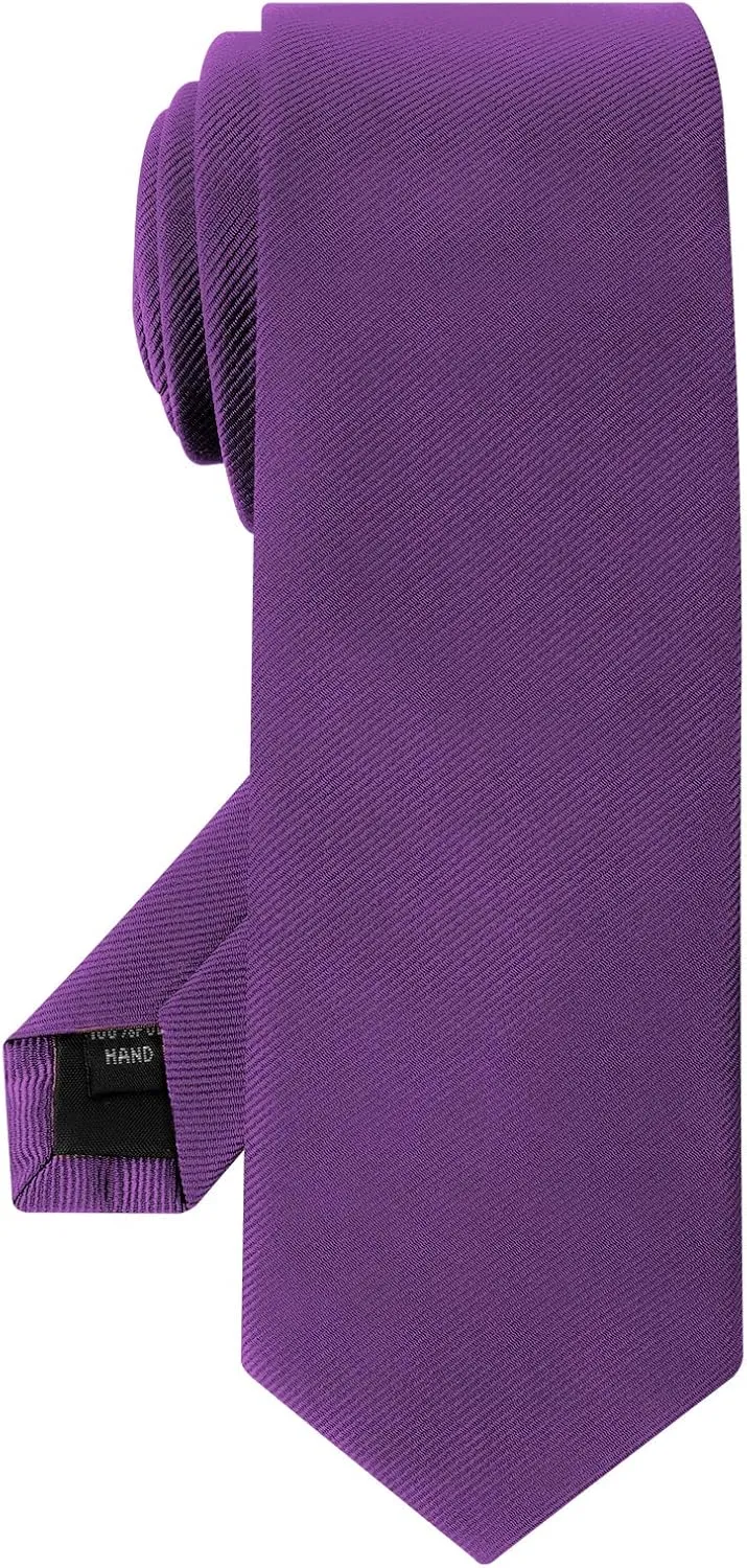 Men Ties, Classic Men's Solid Color Necktie, Premium Pure Color Skinny Necktie with Multiple Colors