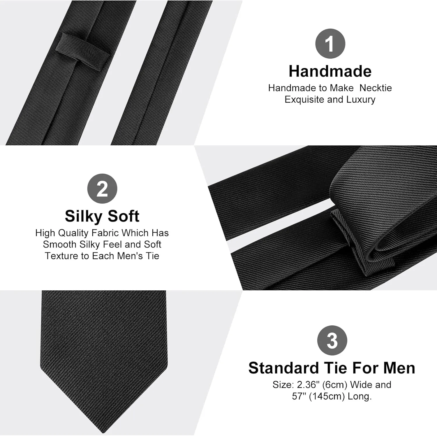 Men Ties, Classic Men's Solid Color Necktie, Premium Pure Color Skinny Necktie with Multiple Colors
