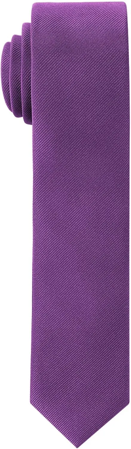 Men Ties, Classic Men's Solid Color Necktie, Premium Pure Color Skinny Necktie with Multiple Colors