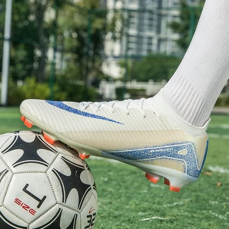 Men's Soccer Shoes High-Top Soccer Cleats Outdoor Breathable Athletic Professional Spikes Youth Boys Football Shoes Unisex Shoes Size 4.5-11