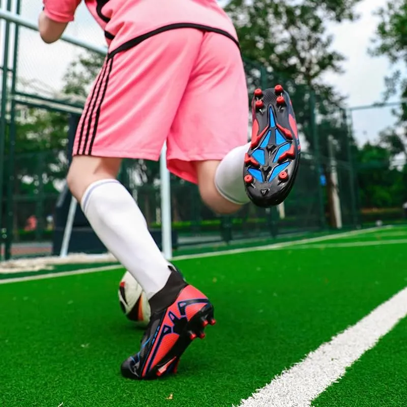 Men's Soccer Shoes High-Top Soccer Cleats Outdoor Breathable Athletic Professional Spikes Youth Boys Football Shoes Unisex Shoes Size 4.5-11