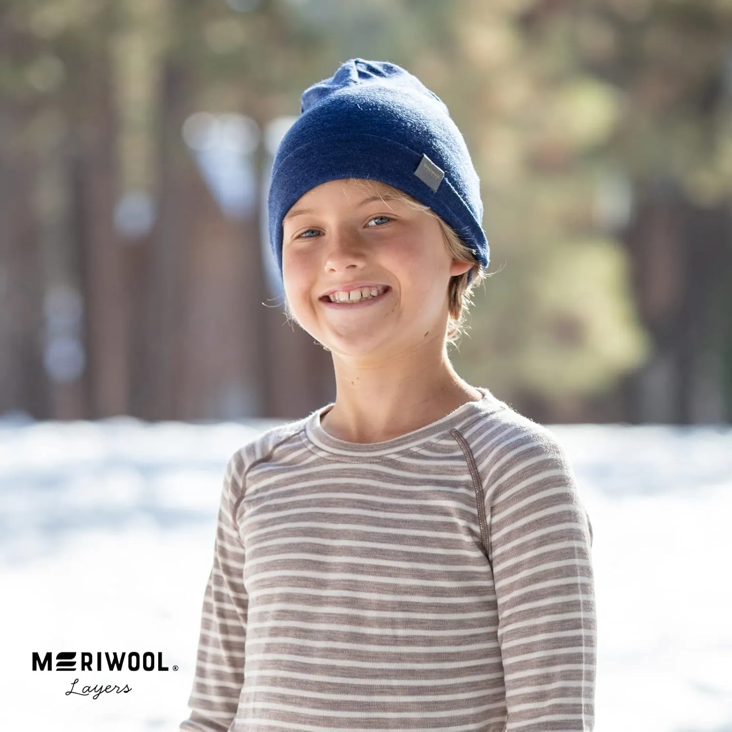 MERIWOOL Kids Merino Wool Beanie Hat - Warm, Breathable Unisex Children Knit Cap for Boys and Girls