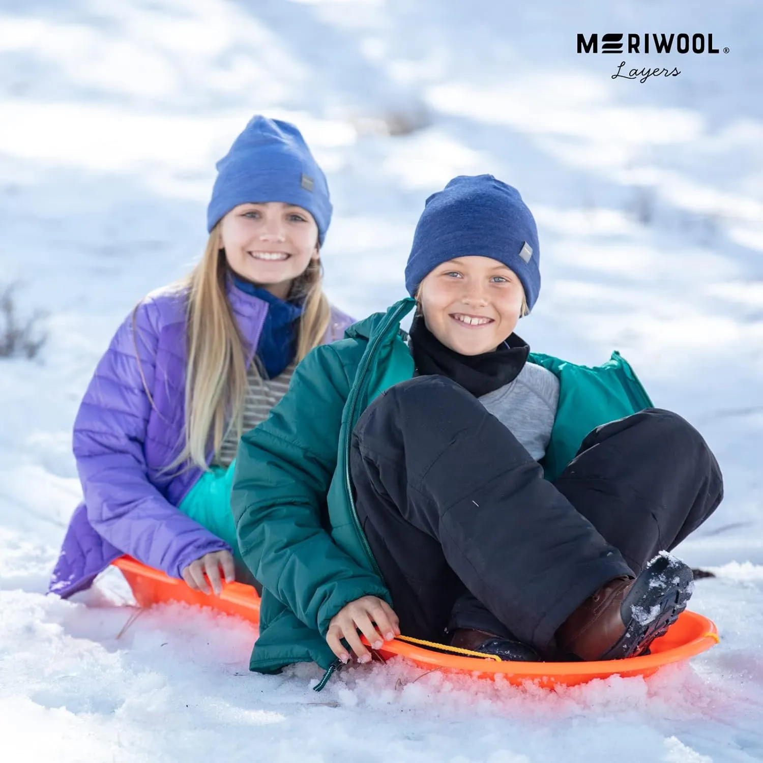 MERIWOOL Kids Merino Wool Beanie Hat - Warm, Breathable Unisex Children Knit Cap for Boys and Girls